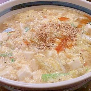 豆腐と卵のふわふわあんかけうどん